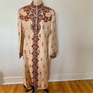 Men’s Sherwani Set Brocade Velvet Rhinestones
